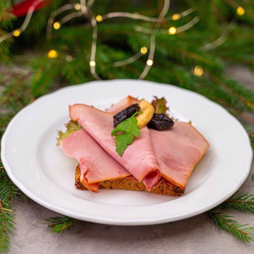 Julesmørbrød med juleskinke