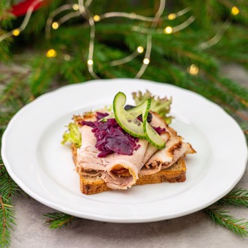 Julesmørbrød med ribbe