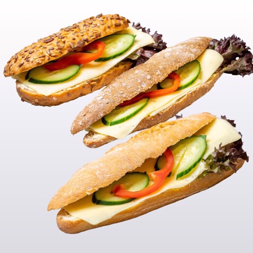 Baguette med ost