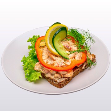 Smørbrød med skagenrøre