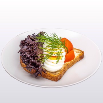 Smørbrød med egg og tomat